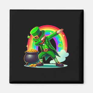 Imán Día de San Patricio Dabbing Leprechaun Niños Chica