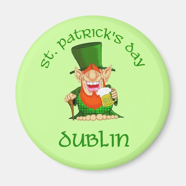 Imán Día de San Patricio ~ Dublín (Frente)
