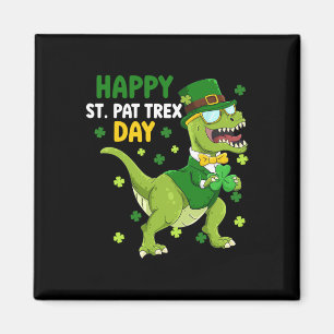 Imán Día de San Patricio Duende Dinosaurio Dino Feliz S