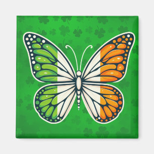 Imán Día de San Patricio mariposa irlandesa