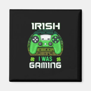 Imán Día de San Patricio Niños Gamer Trébol Irlandés Fu