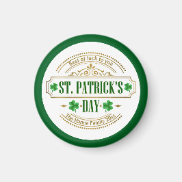 Imán Día de San Patricio Personalizado Tengo Suerte Irl