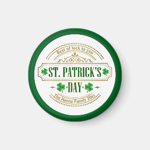 Imán Día de San Patricio Personalizado Tengo Suerte Irl
