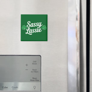 Imán Día de San Patricio Sassy Lassie Divertido Irlandé