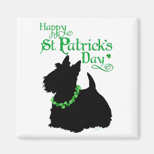 Imán Día de San Patricio Scottish Terrier