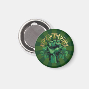 Imán Día de San Patricio Suerte del Puño de Trébol Irla