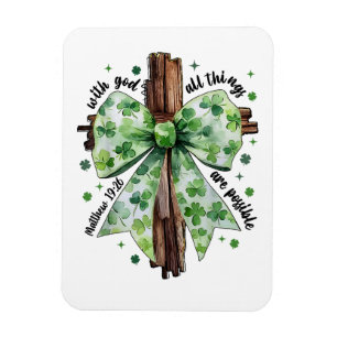Imán Día de San Patricio Trébol de la Fe Cristiana