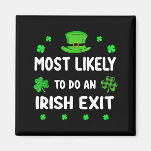 Imán Día de San Patricio trébol muy probablemente salid