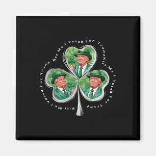 Imán Día de San Patricio Trump 2025 Divertido Bésame Vo