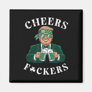 Imán Día de San Patricio Trump Aplaude Divertido Día de