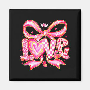 Imán Día de San Valentín Amor Divertido Coqueta Lazo Cu