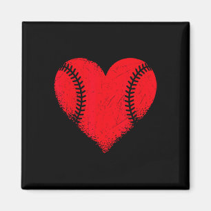 Imán Día de San Valentín Béisbol Heart Sport Niños Adol