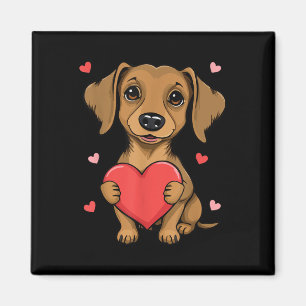 Imán Día de San Valentín Cute Dachshund Heart Lover Do