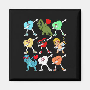 Imán Día de San Valentín Dabbing Corazón Cupido T Rex D