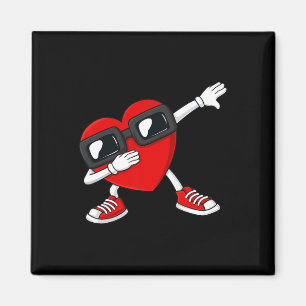 Imán Día de San Valentín Dabbing Heart Fun Boys Chicas
