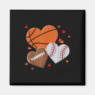 Imán Día de San Valentín de Béisbol de Baloncesto de Fú