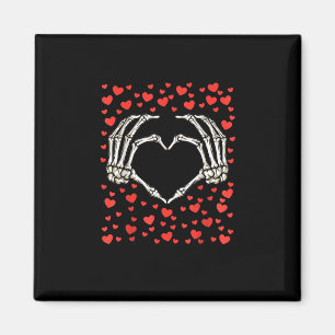 Imán Día de San Valentín de cumpleaños de Skeleton Hand