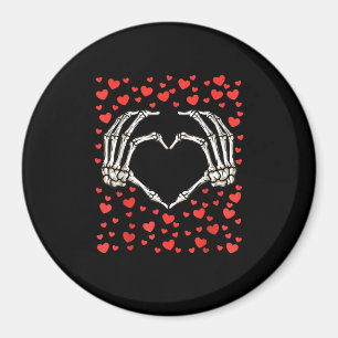 Imán Día de San Valentín de cumpleaños de Skeleton Hand