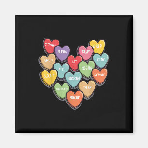 Imán Día de San Valentín De Palabras De Argot Candy Hea