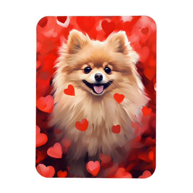 Imán Día de San Valentín de Pomerania (Vertical)