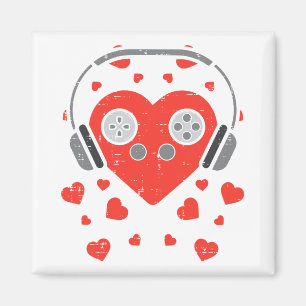 Imán Día de San Valentín de videojuegos Gamer Boys Homb