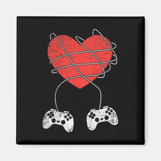 Imán Día de San Valentín del controlador de videojuegos (Frente)
