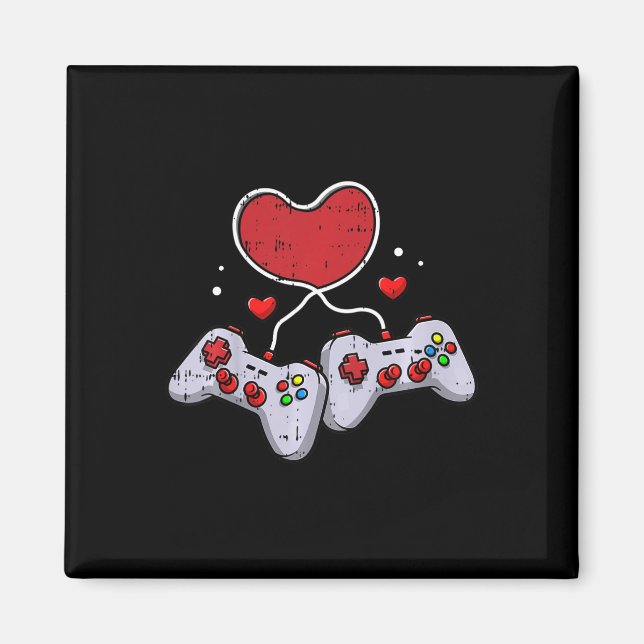 Imán Día de San Valentín del controlador de videojuegos (Frente)