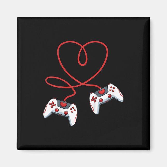 Imán Día de San Valentín del controlador de videojuegos (Frente)