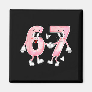 Imán Día de San Valentín divertido 6 7 Seis Siete Meme 