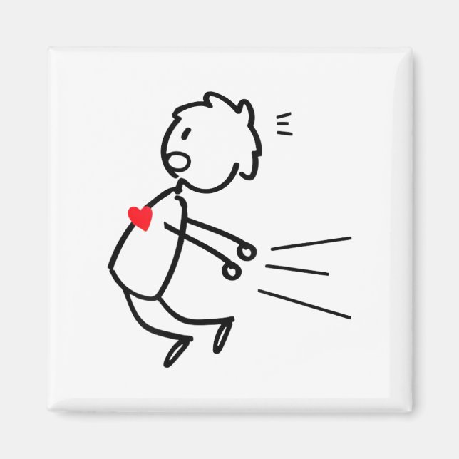 Imán Día de San Valentín Divertido Pareja Combinación P (Frente)