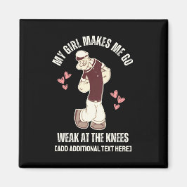 Imán Día de San Valentín divertido POPEYE Débil De Rodi