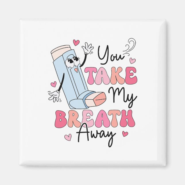 Imán Día de San Valentín divertido respiratorio Rt Pulm (Frente)