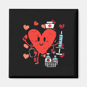 Imán Día de San Valentín Enfermera Corazón Funny Enfer