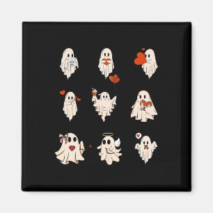 Imán Día de San Valentín Fantasma Retro Cute Mujeres Ho