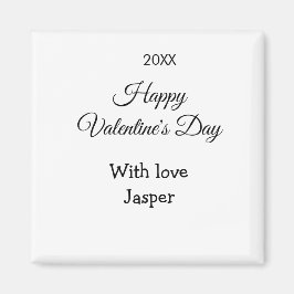 Imán día de San Valentín feliz nombre amor simple año e