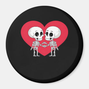 Imán Día de San Valentín Funny Skeleton Hand Heart