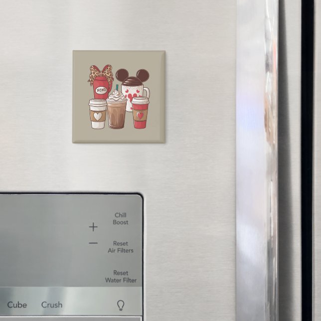 Imán Día de San Valentín Latte Divertido Amante del Caf (In situ (nevera))