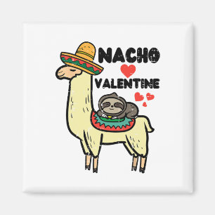 Imán Día de San Valentín Llama Nacho Valentine Mexicano