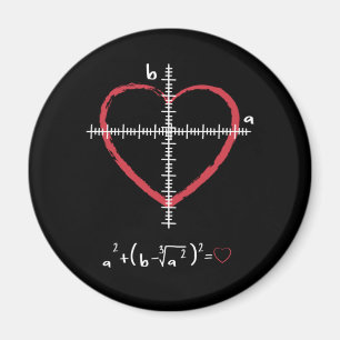 Imán Día de San Valentín Love Heart Math Relationship S