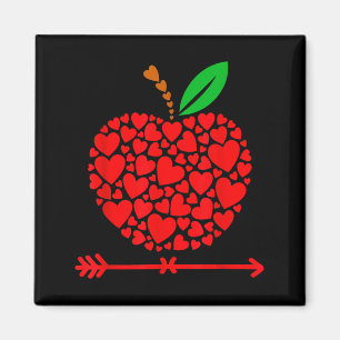 Imán Día de San Valentín Maestra Corazones Manzana Amor