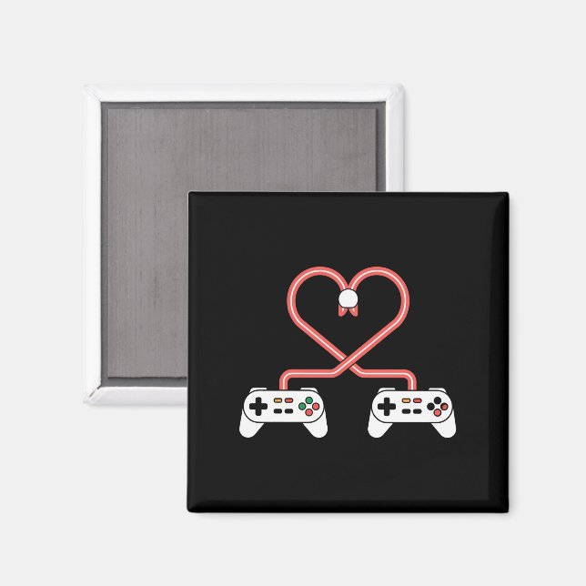 Imán Día de San Valentín para Jugadores de Videojuegos  (Anverso/Reverso)