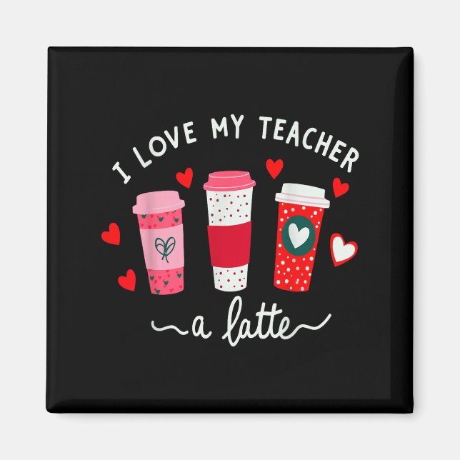 Imán Día de San Valentín para Profesores Amo a Mi Profe (Frente)