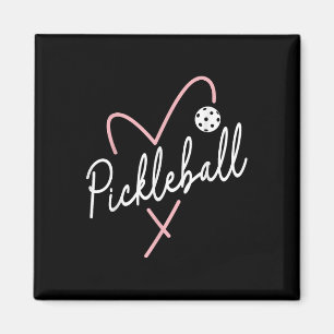 Imán Día de San Valentín Pickleball Forma divertida del