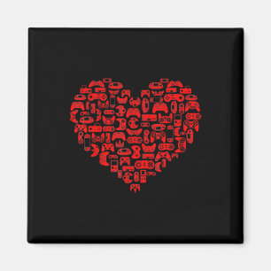 Imán Día de San Valentín Red Heart Video Game Fun Love