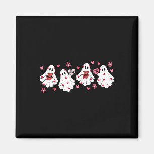 Imán Día de San Valentín retro, burro fantasma, espanto