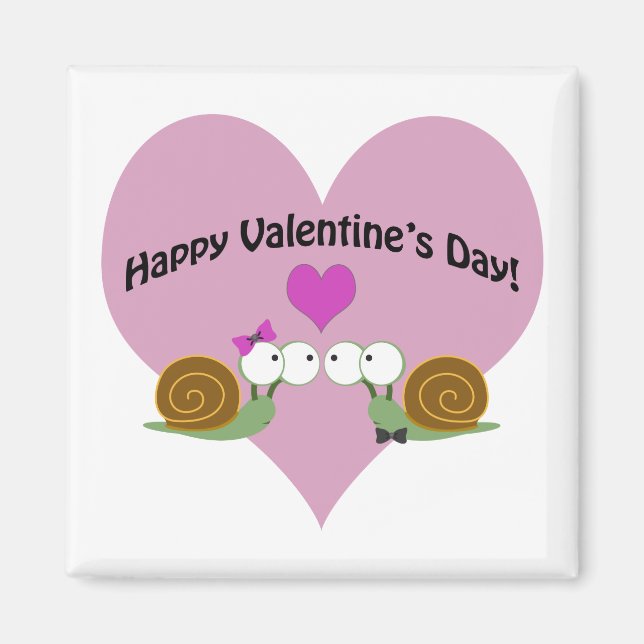 Imán Día de San Valentín Snails (Frente)