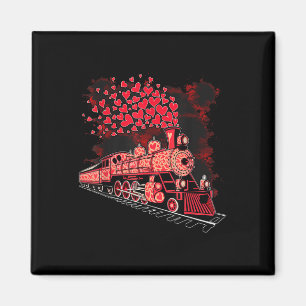 Imán Día de San Valentín Train Railroad Heart Toddler B