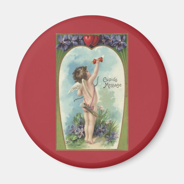 Imán Día de San Valentín Victoriano Antiguo, Mensaje de (Frente)