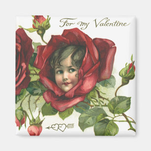 Imán Día de San Valentín Victoriano Antiguo, Rostros en