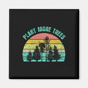 Imán Día del Árbol 2021 Plantar más árboles Retro Natur